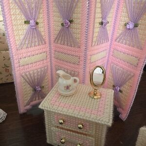 Handcrafted Pastel Dollhouse Furniture Set